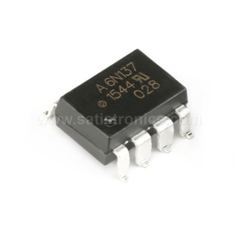 6N137500E SMD8 Optocouplers High Speed TTL CMR Satistronics